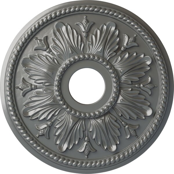 Ekena Millwork Edinburgh Ceiling Medallion (Fits Canopies up to 5 1/8"), 18 1/8"OD x 3 1/2"ID x 2 3/4"P, Silver CM18ED1SLS - main
